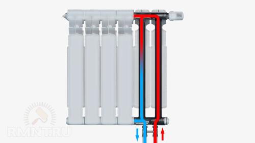 Нижнее подключение радиаторов отопления. Двухтрубная разводка: основные отличия 09 Нижнее подключение радиаторов отопления. Двухтрубная разводка: основные отличия 09