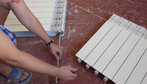 Разборка алюминиевого и биметаллического радиатора 03 Разборка алюминиевого и биметаллического радиатора 03