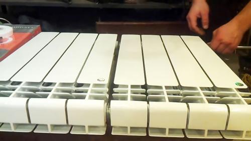 Как соединить алюминиевый радиатор. Процесс сборки секций радиаторов