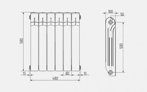 Размер биметаллической батареи 10 секций. Биметаллические радиаторы: размеры и особенности