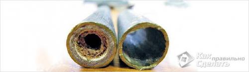 Щелчки в системе отопления в частном доме. Уменьшение проходимости труб 04